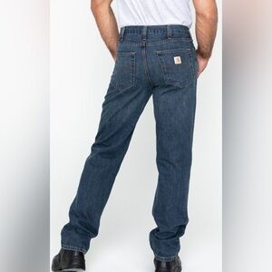 Carhartt 101483-968 Relaxed Fit Blue Jeans 40X32 Workwear Denim Pants Exc Cond